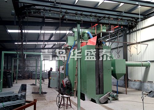 黃驊懸鏈式拋丸機客戶現場