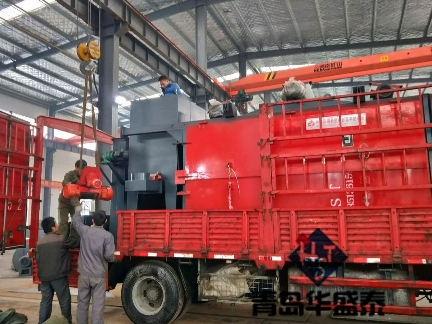 2018年發往威海3720雙鉤式拋丸機圖