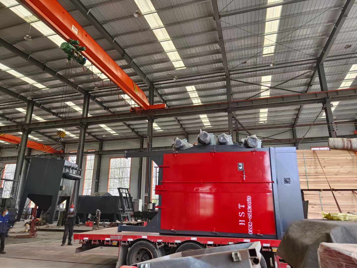 履帶式清洗機圖片_連續履帶通過式打砂清理機_履帶砂輪機